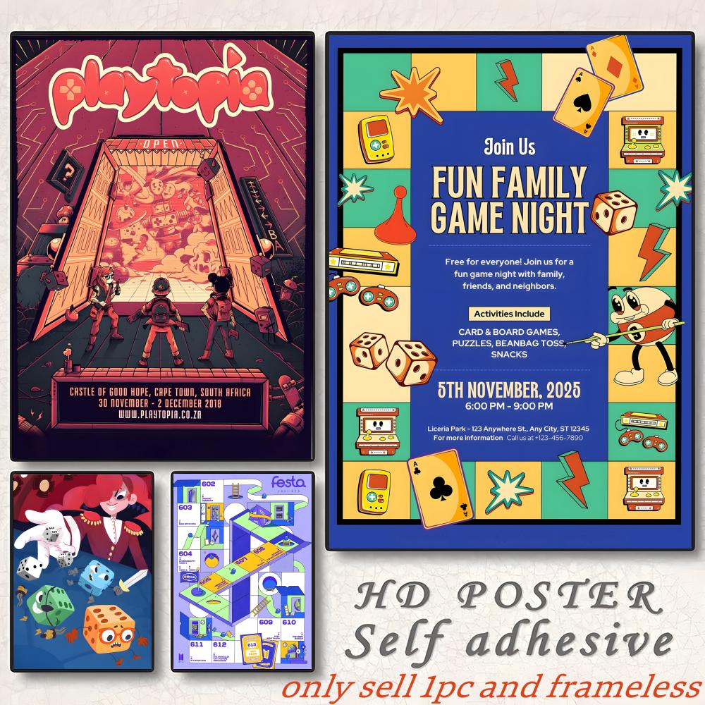 Board Game Cafe - Постер-картина «Берлинское настольное игрующее общество» для