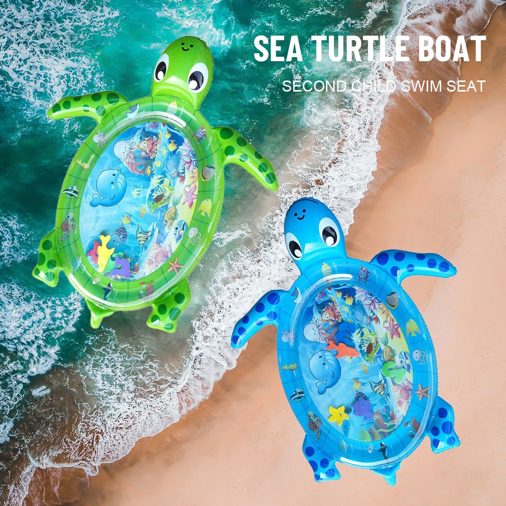 Play Mat Neoprene - Надувной водный коврик-черепаха для малышей, развивающий
