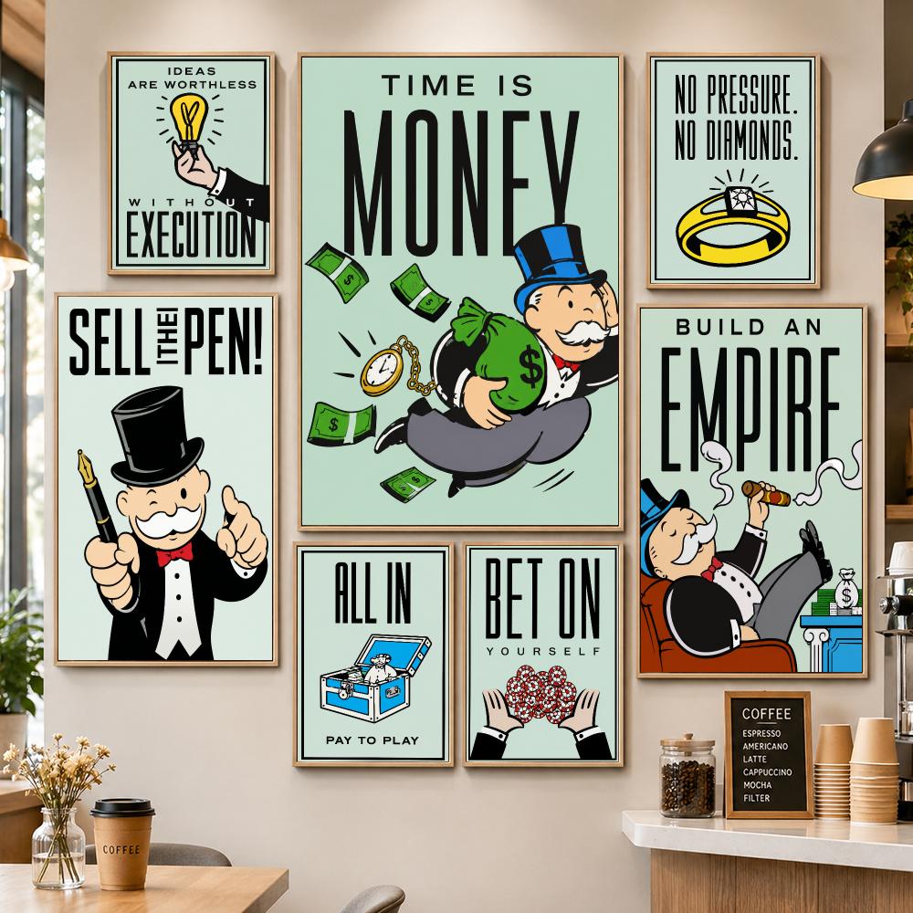 Board Game Cafe - Постер на тему настольной игры «Монополия»,